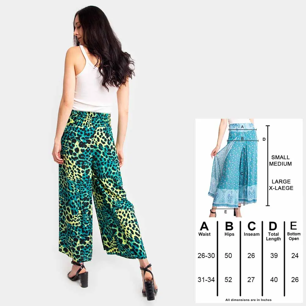 Summer Leopard Wide Leg Palazzo Pants