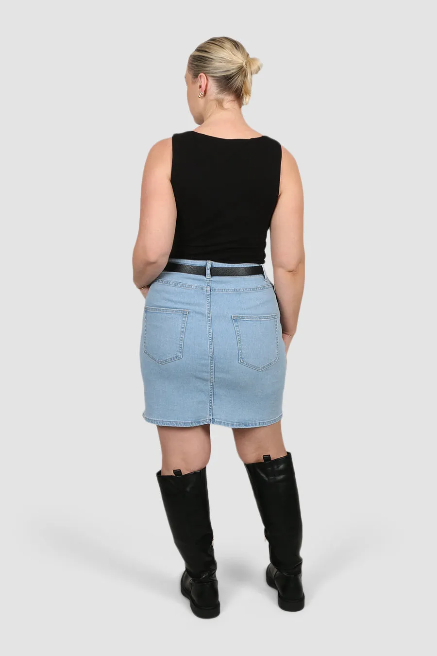 TAYO DENIM SKIRT BLUE WASH