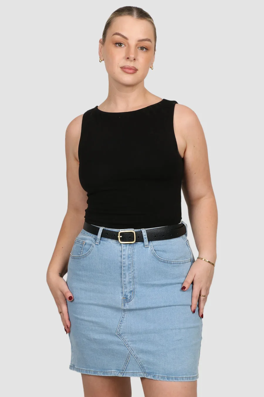 TAYO DENIM SKIRT BLUE WASH