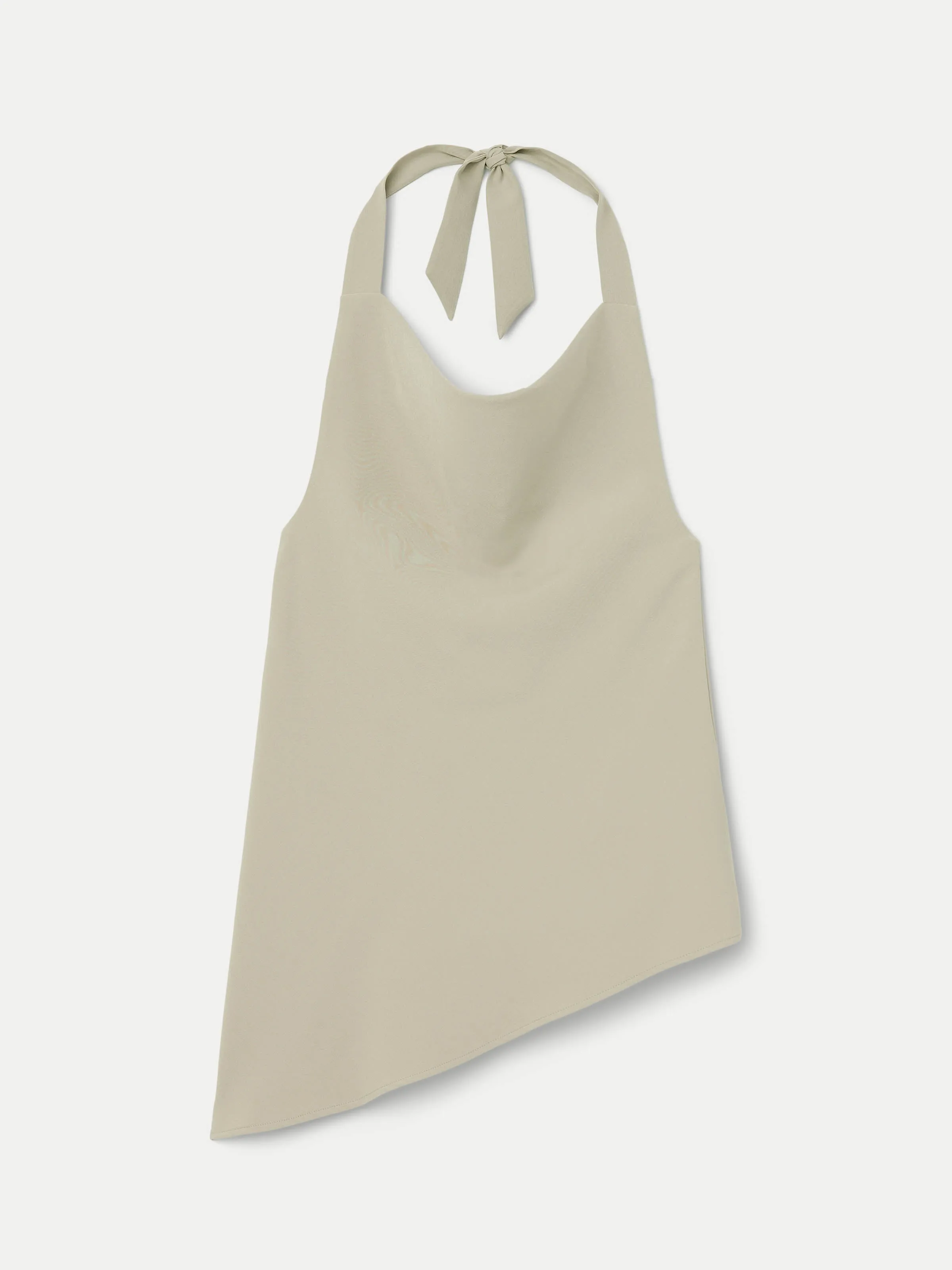 The Draped Halter Top in Light Greige