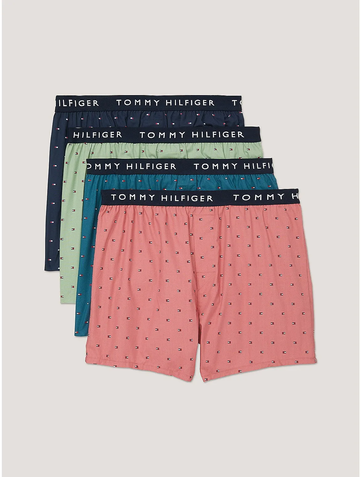 Tommy Hilfiger Men's Woven Cotton Boxer 4-Pack