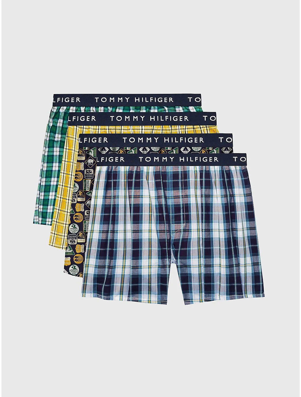 Tommy Hilfiger Men's Woven Cotton Boxer 4-Pack