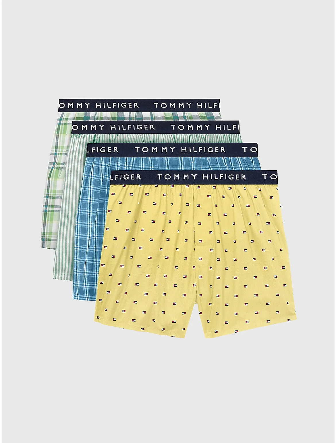 Tommy Hilfiger Men's Woven Cotton Boxer 4-Pack