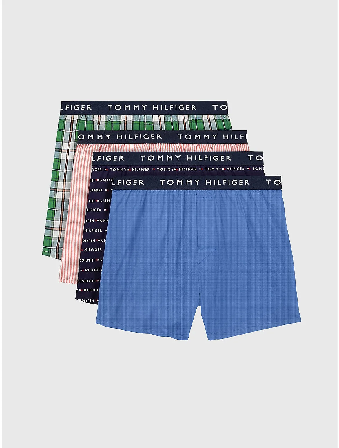 Tommy Hilfiger Men's Woven Cotton Boxer 4-Pack