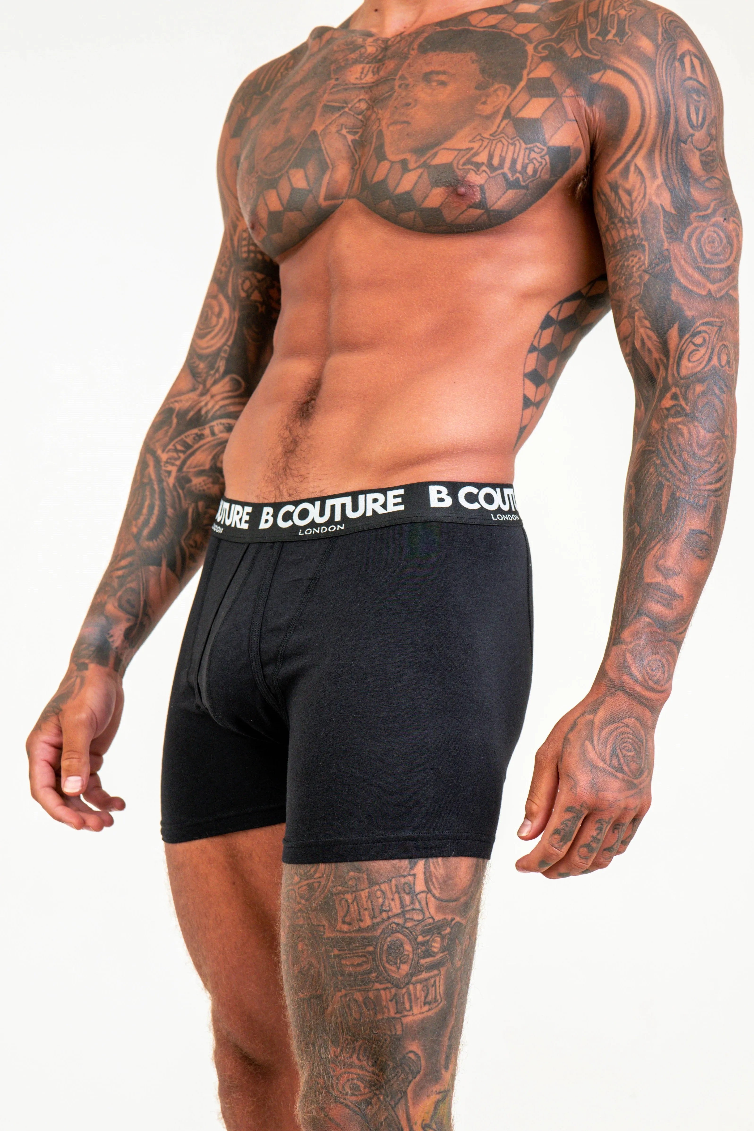 Torrington 3 Pack Boxer Shorts - Black / Grey / White