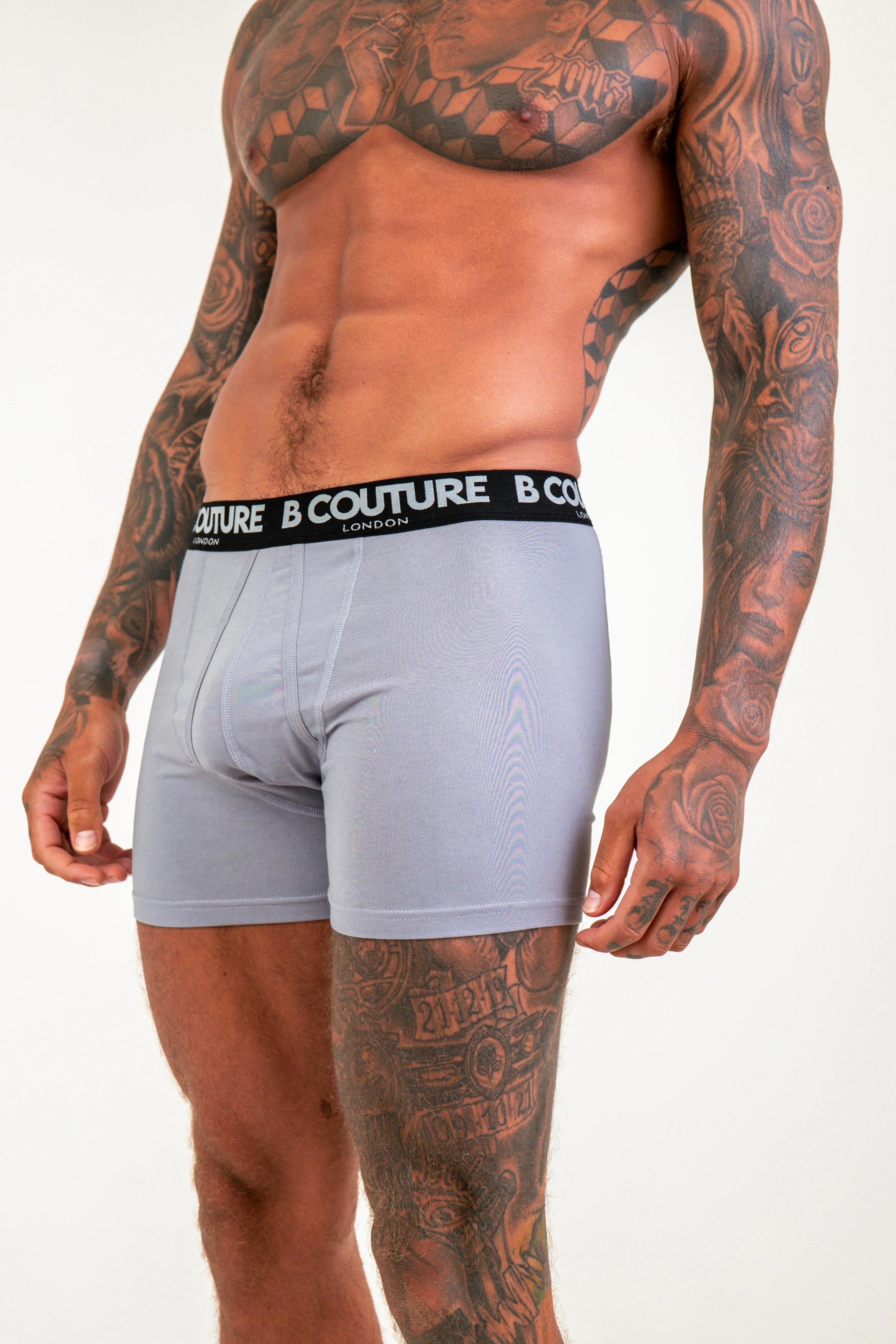 Torrington 3 Pack Boxer Shorts - Black / Grey / White