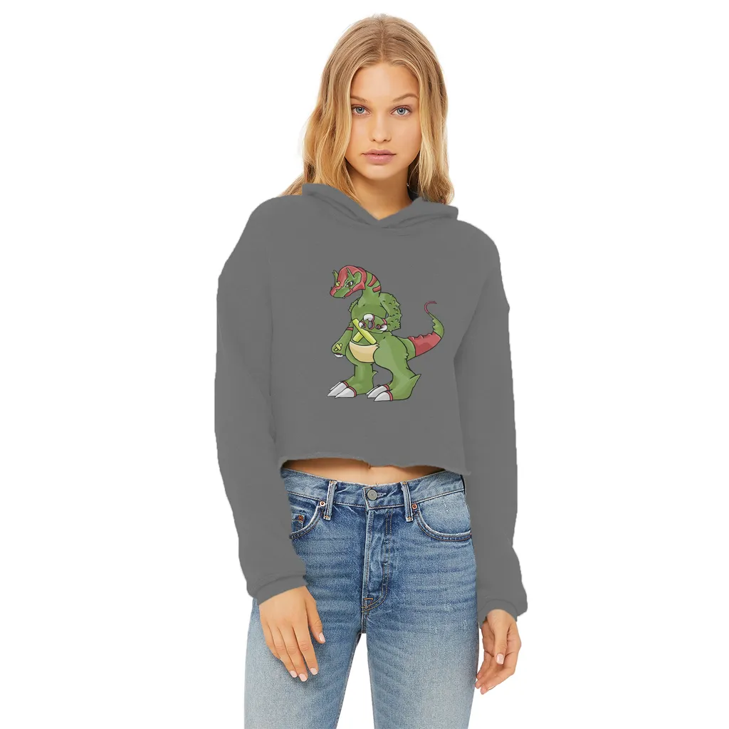 Toxicann Ladies Cropped Raw Edge Hoodie