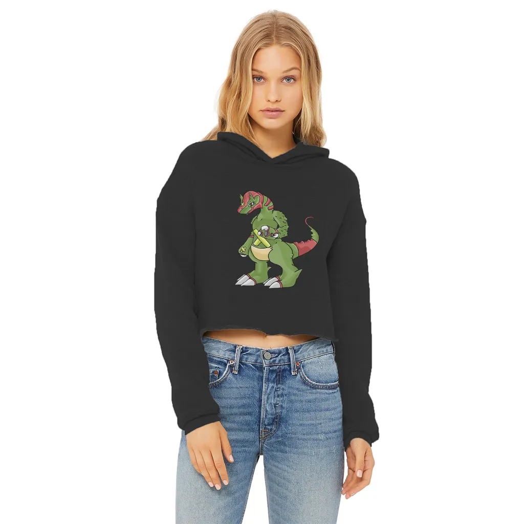 Toxicann Ladies Cropped Raw Edge Hoodie