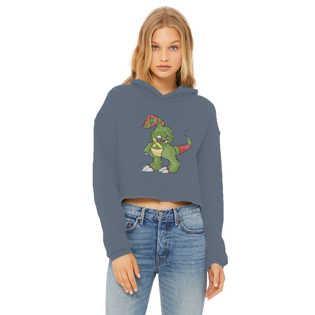 Toxicann Ladies Cropped Raw Edge Hoodie