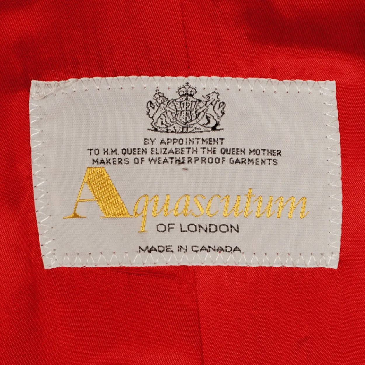 Vintage Aquascutum Raincoat Red Wool Gabardine Ladies Size M 10