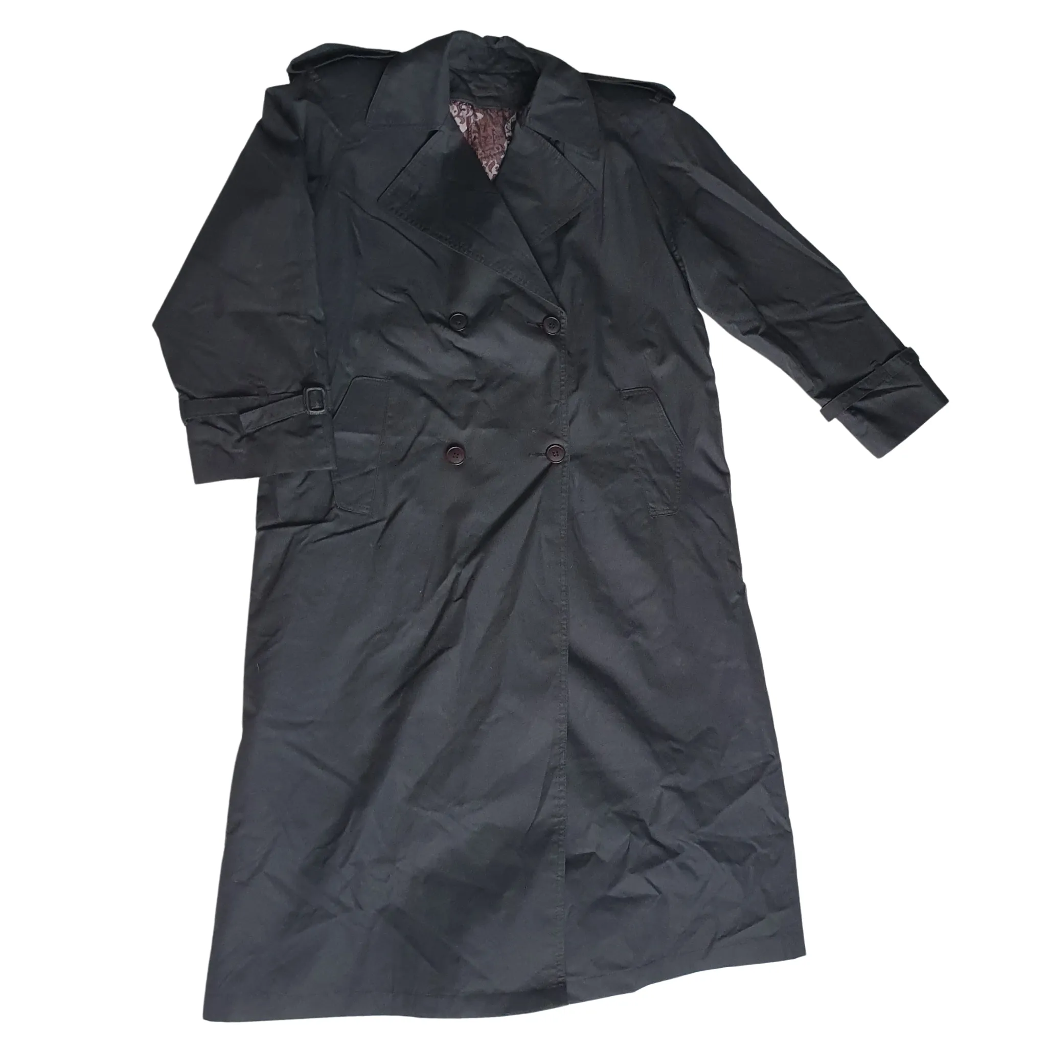 Vintage Black Oversized Trench Coat Large/X-Large