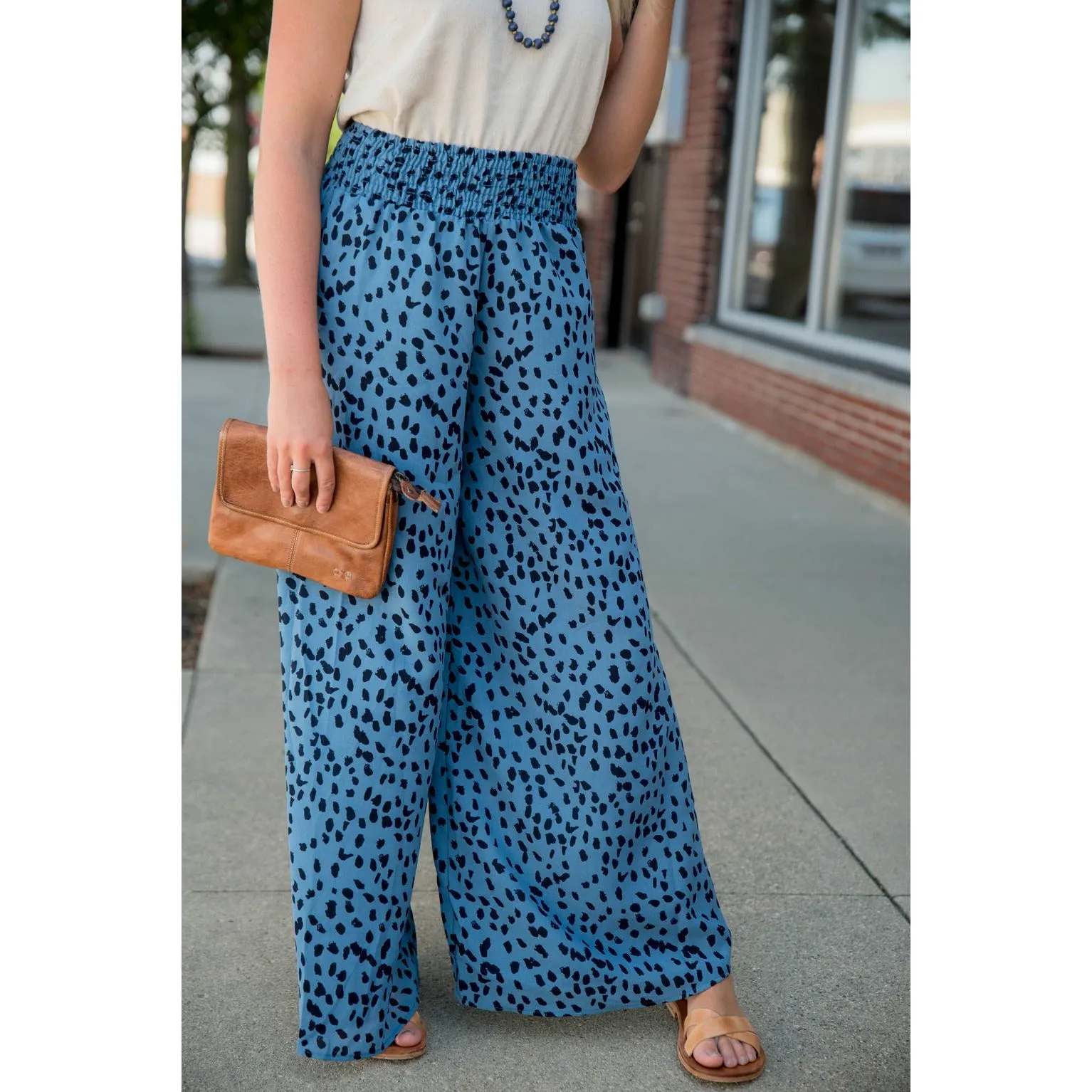 Wide Leg Leopard Pants