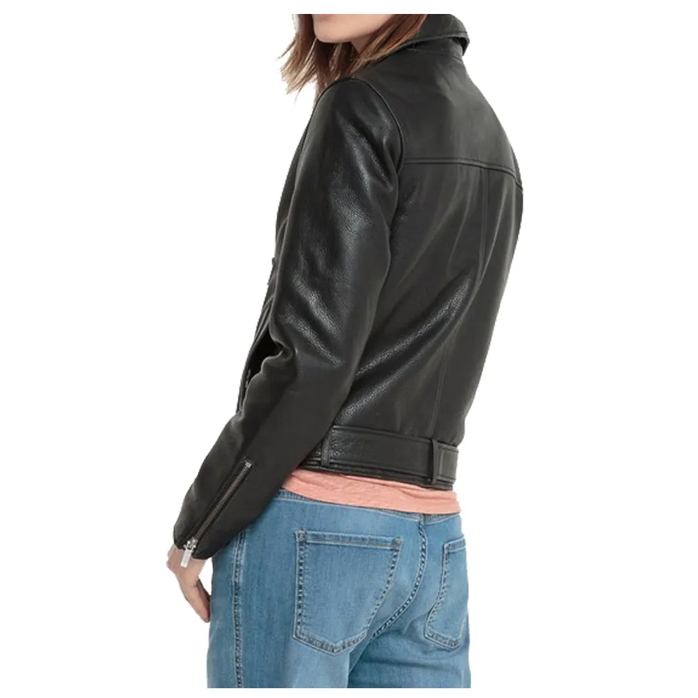 Women Lambskin Black Leather Jacket