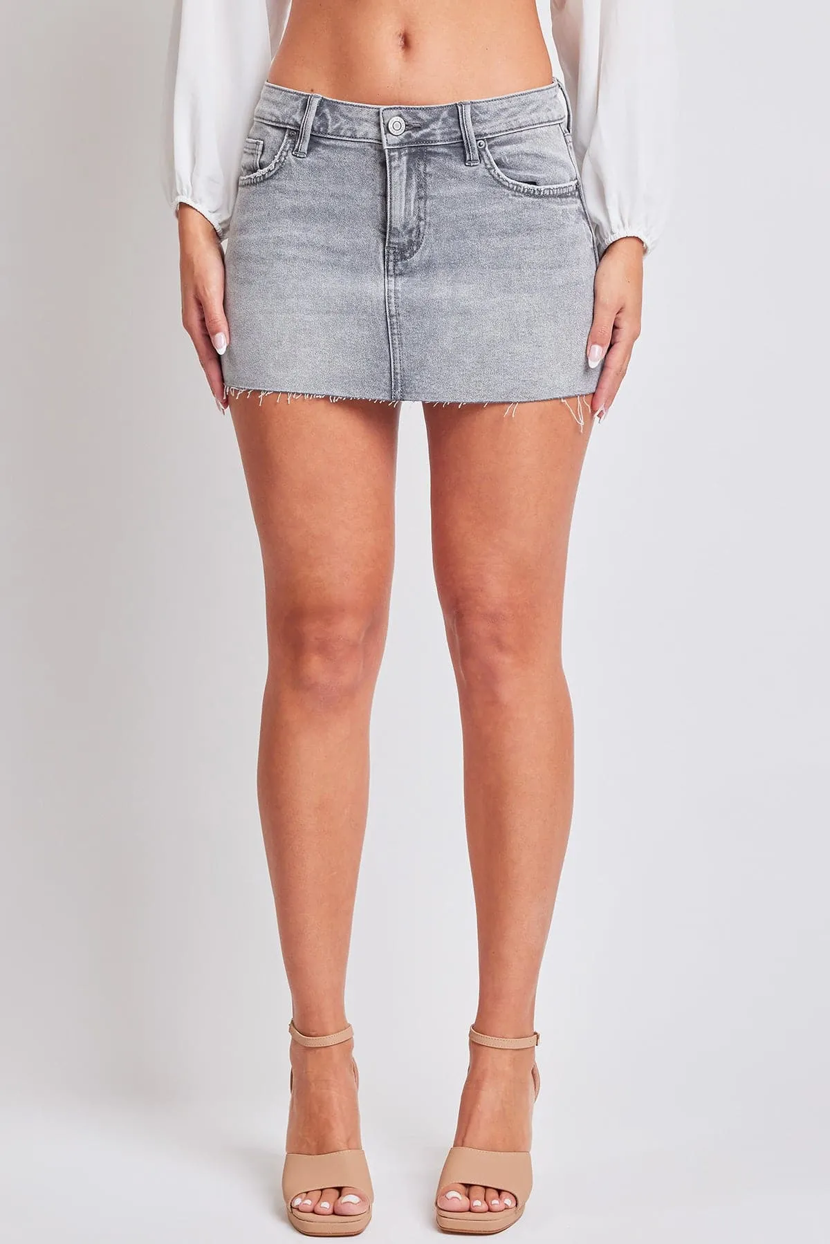 Women's Micro Mini Skirt With Raw Hem